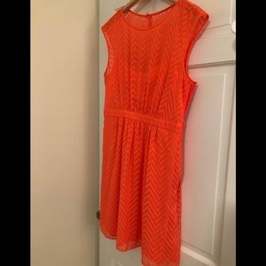 J. Crew neon orange dress